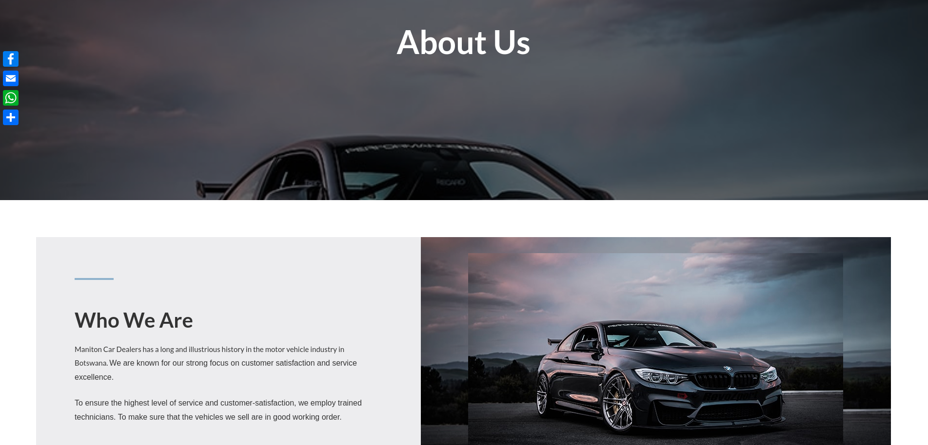 Maniton Car Dealers About Page